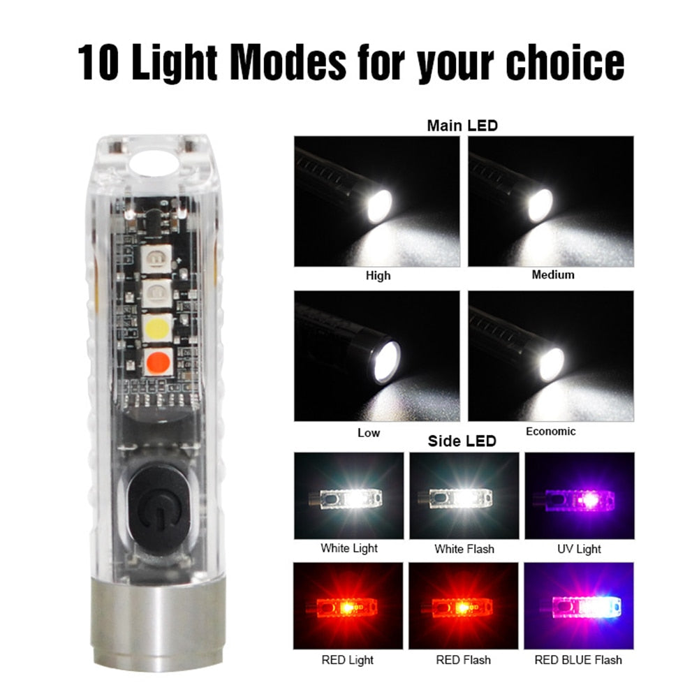 Mini LED Keychain Flashlight with Multiple Brightness Settings