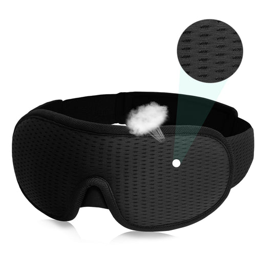 3D Light Blocking Sleep Mask with Soft Padded Fabric