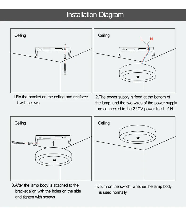 Motion Sensor LED Ceiling Lights - Aluminum Recessed Lighting