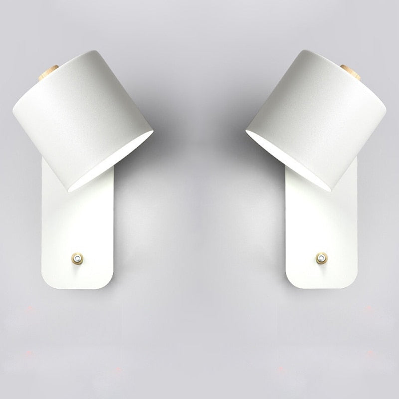 Modern LED Wall Lamp with Switch - Metal Indoor Lighting