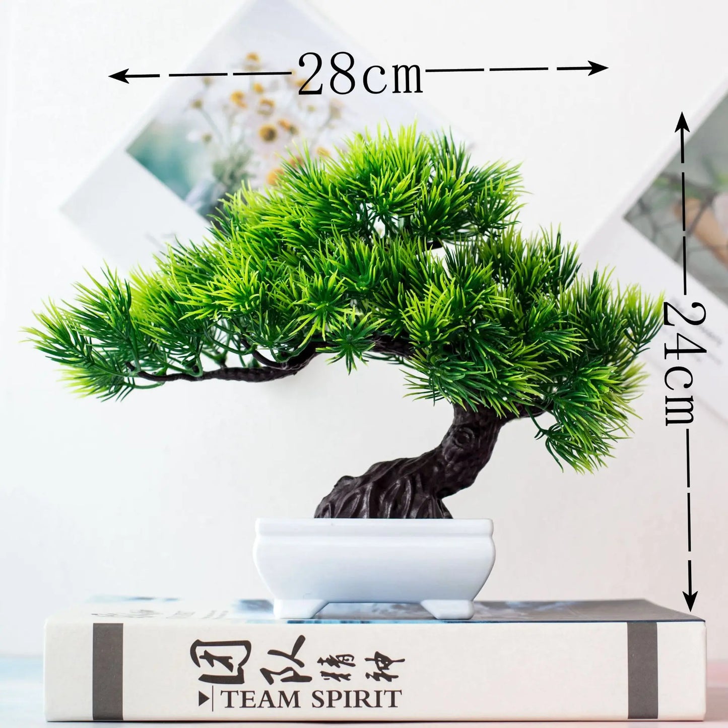 Mini Plastic Bonsai Tree for Desk Decor