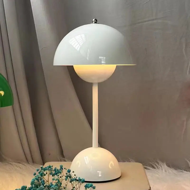 Cordless Modern Mushroom Table Lamp with Eco-Friendly LED