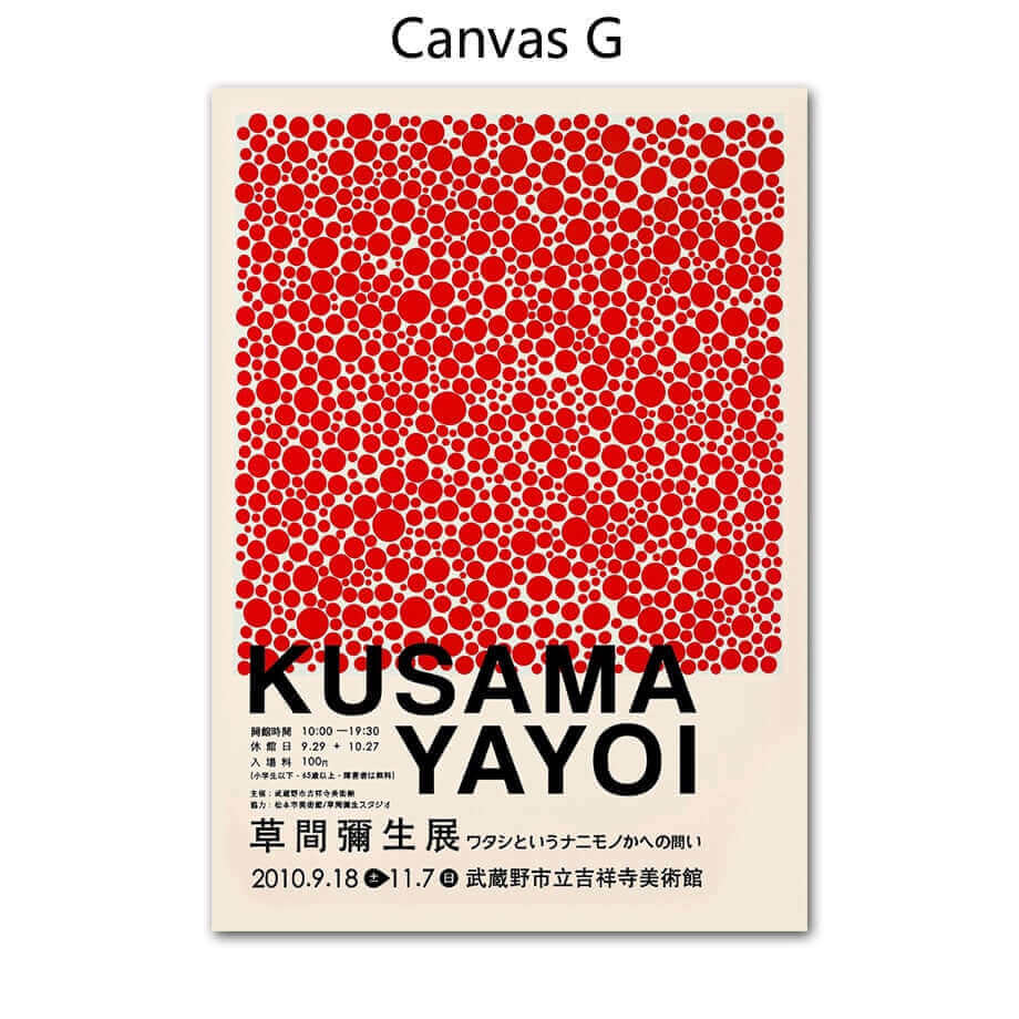 Yayoi Kusama Abstract Art Poster in Vibrant Colors