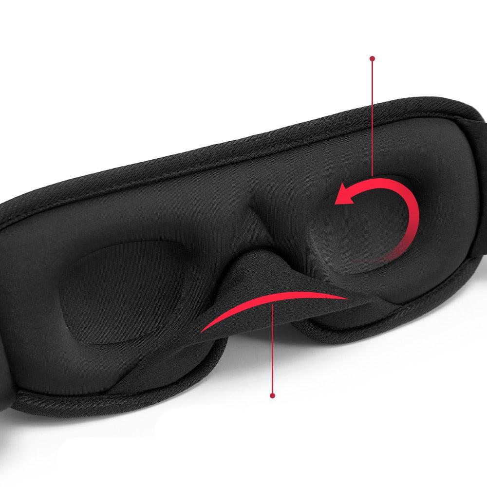 3D Light Blocking Sleep Mask with Soft Padded Fabric