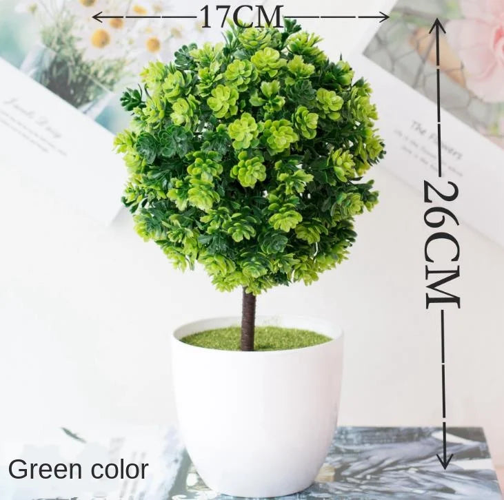 Mini Plastic Bonsai Plant for Desk Decor