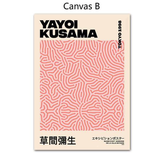 Yayoi Kusama Abstract Art Poster with Vibrant Colors