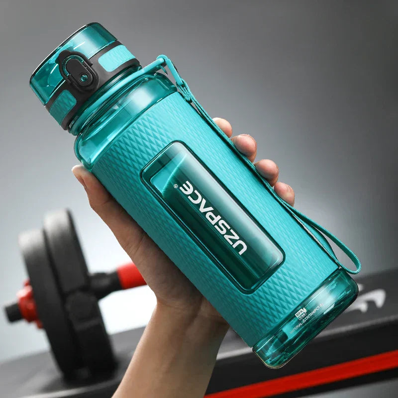 Tritan Plastic Fitness Water Bottle with Tea Infuser, BPA-Free, Leak-Proof, Portable, Eco-Friendly