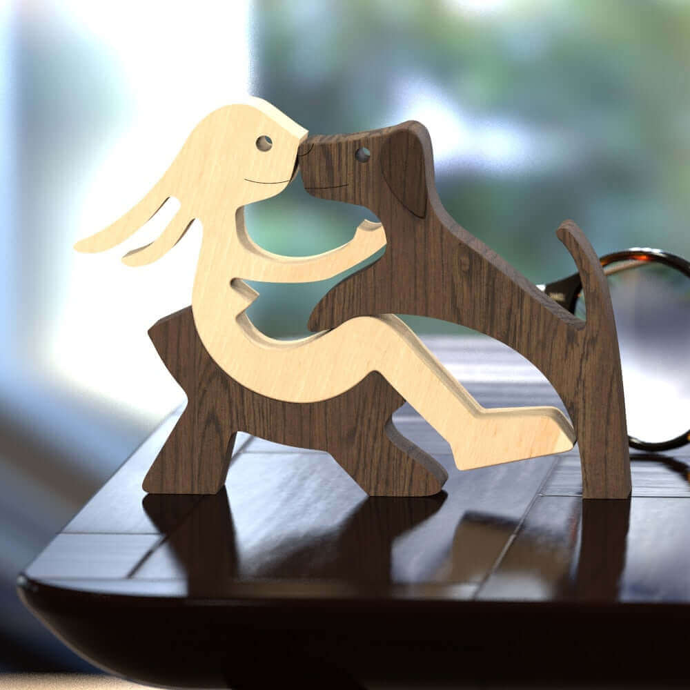 Danish Wooden Animal Ornaments - Hand-Carved Pet Decor