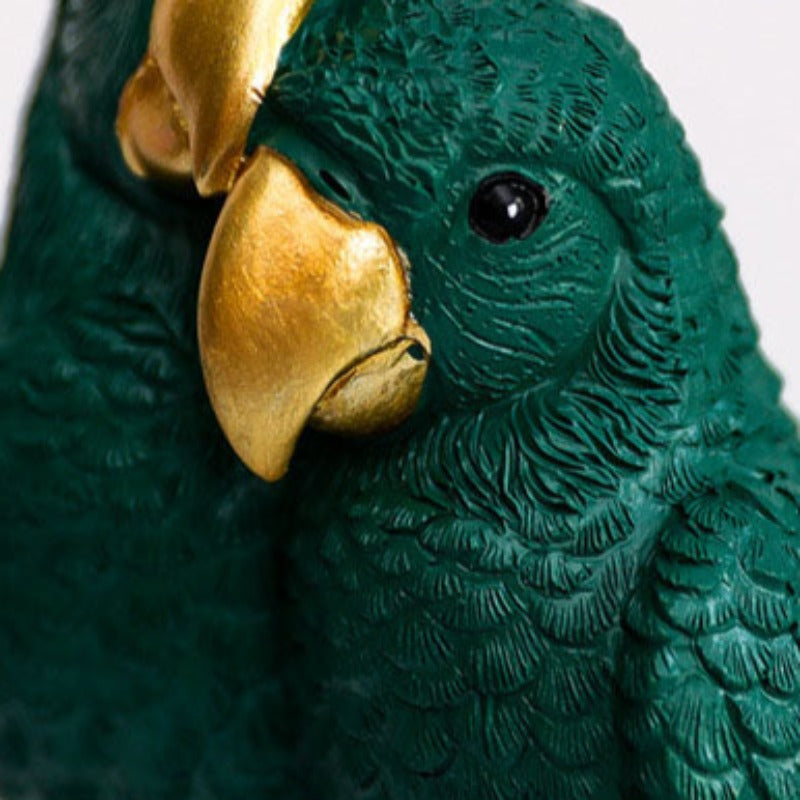 Lovebird Decorative Metal and Resin Art Piece