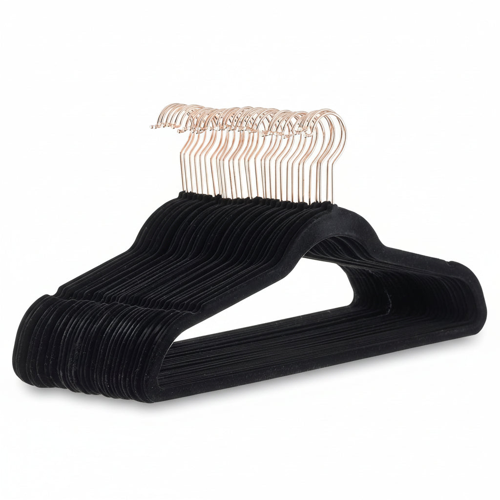 Velvet Non-Slip Slim Clothes Hangers - Space-Saving Organizer