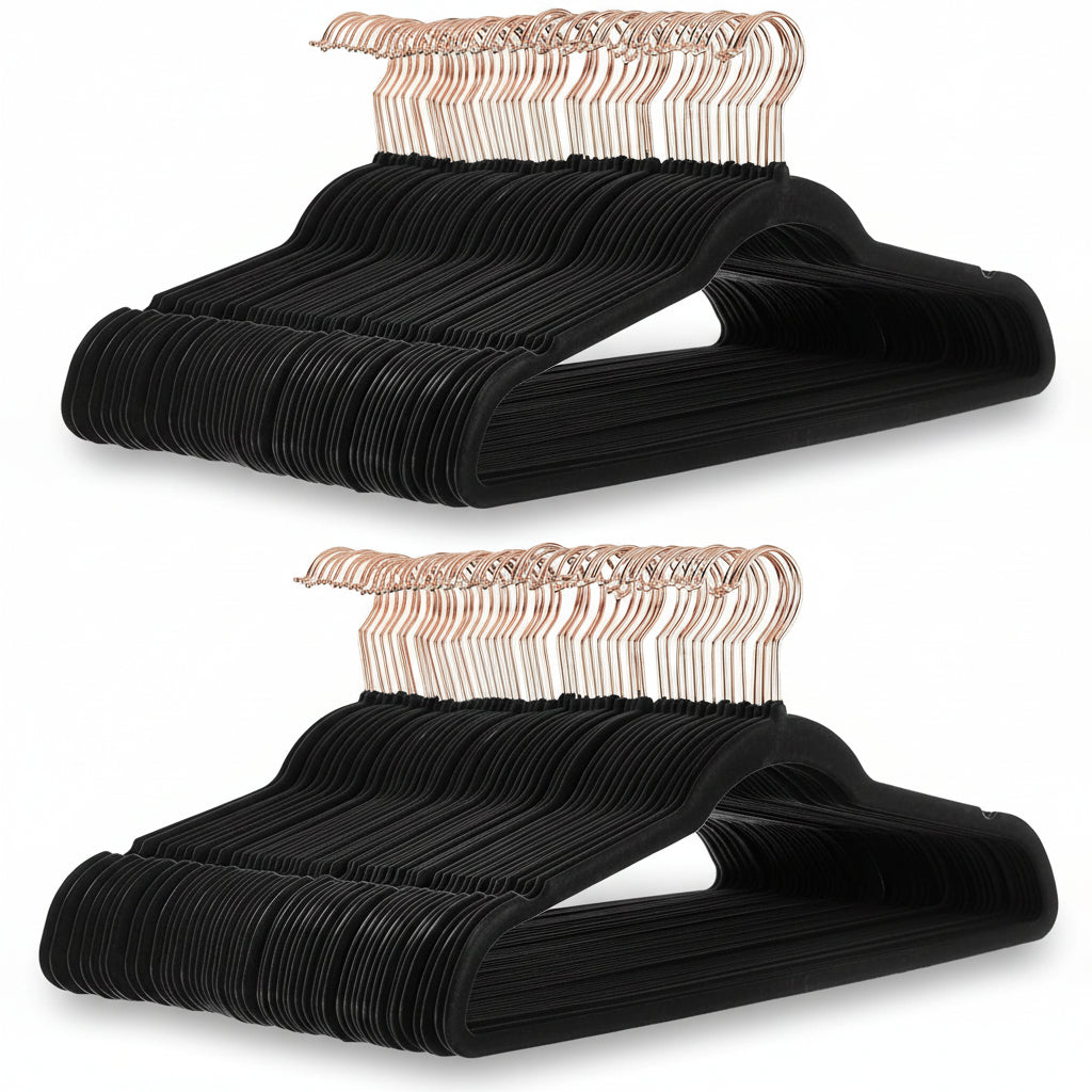 Velvet Non-Slip Slim Clothes Hangers - Space-Saving Organizer