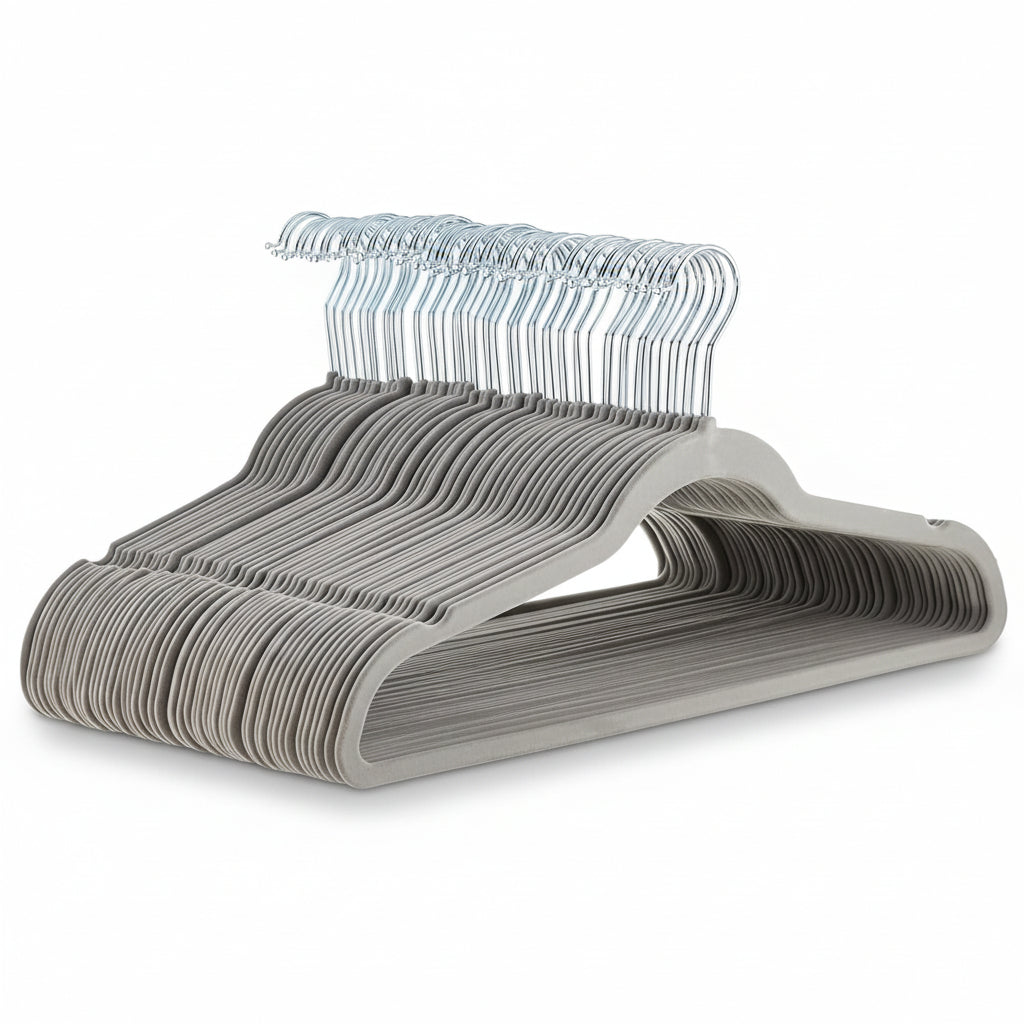 Velvet Non-Slip Slim Clothes Hangers - Space-Saving Organizer