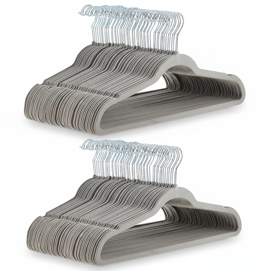 Velvet Non-Slip Slim Clothes Hangers - Space-Saving Organizer