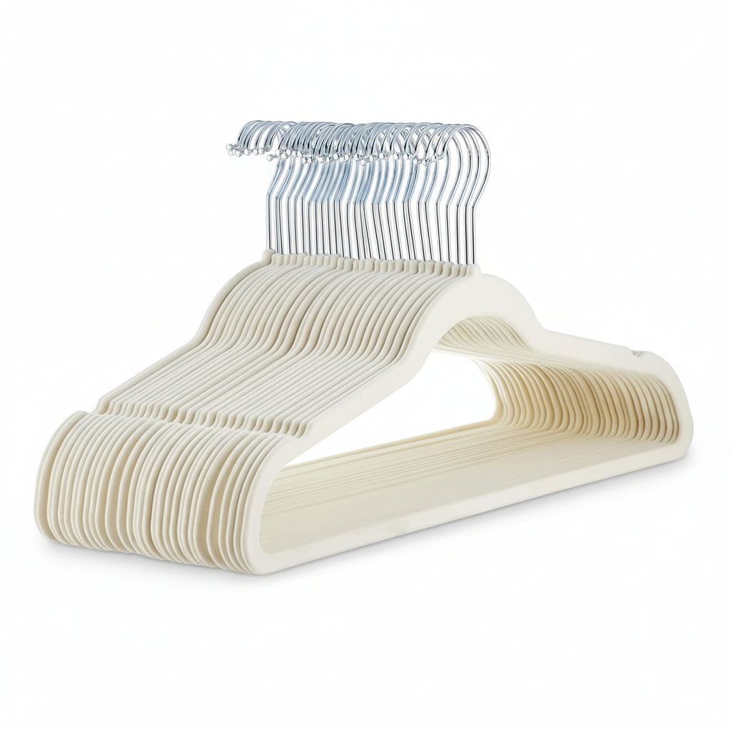 Velvet Non-Slip Slim Clothes Hangers - Space-Saving Organizer