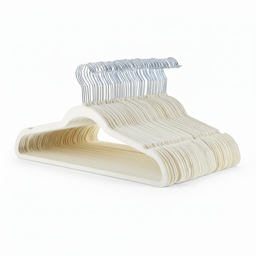 Velvet Non-Slip Slim Clothes Hangers - Space-Saving Organizer