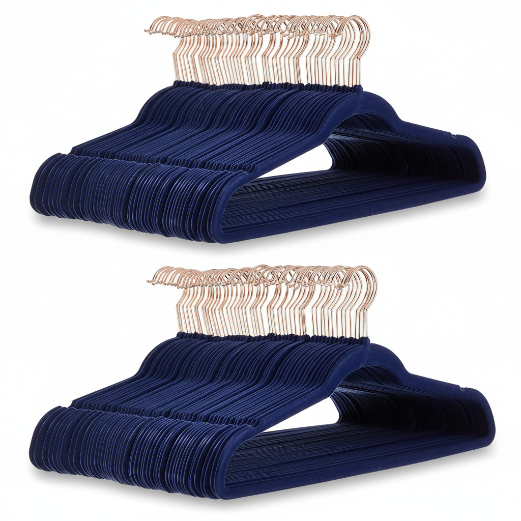 Velvet Non-Slip Slim Clothes Hangers - Space-Saving Organizer