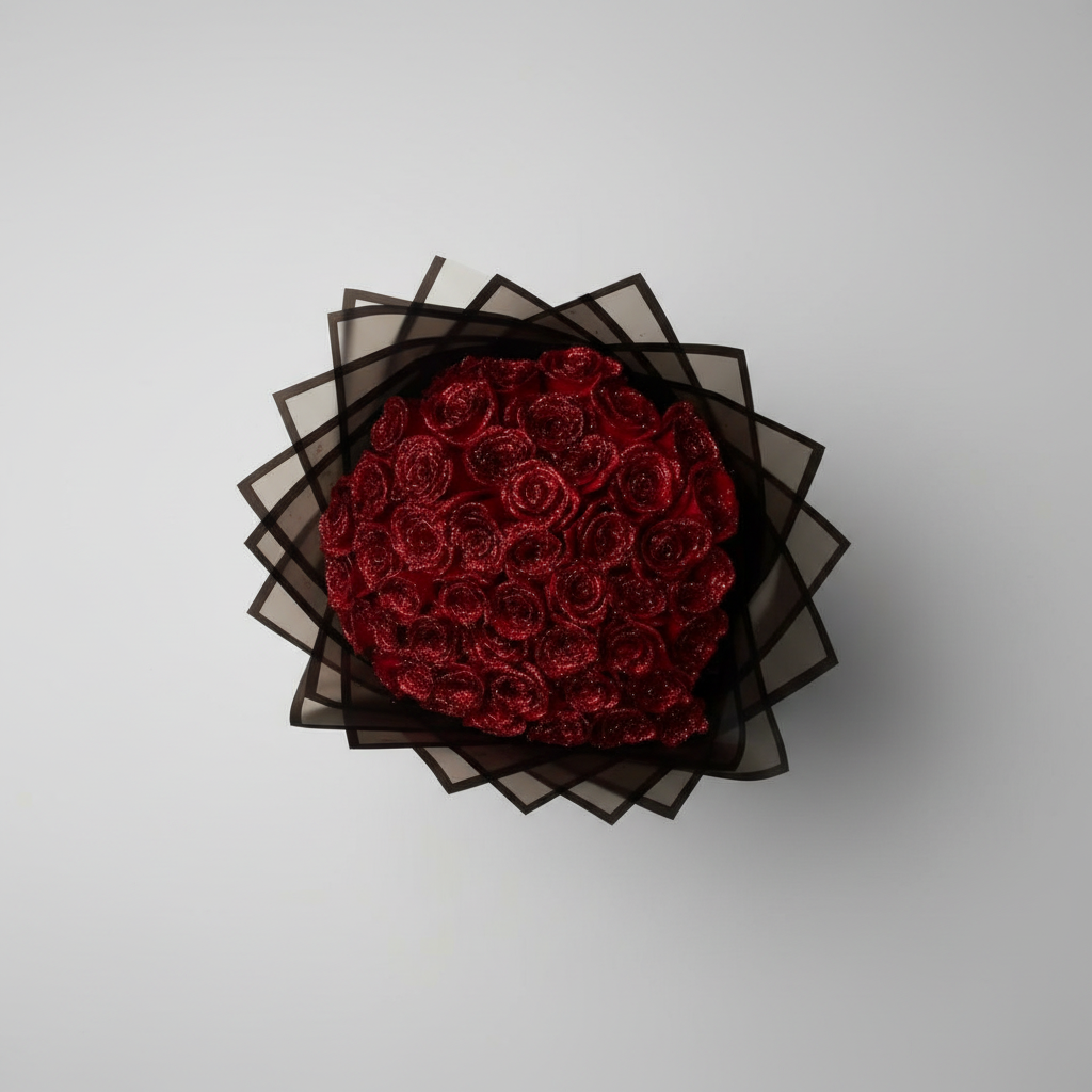 Handcrafted Glitter Rose - Timeless Symbol of Love