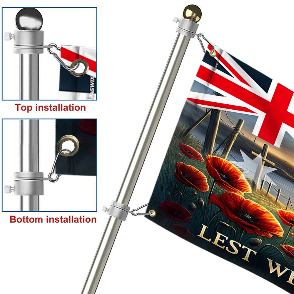 Lest We Forget Grommet Flag for Anzac Day and Remembrance Day