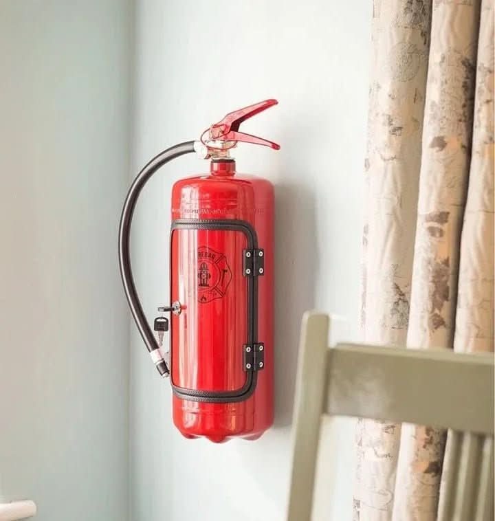 Hidden Fire Extinguisher Whiskey Storage Cabinet