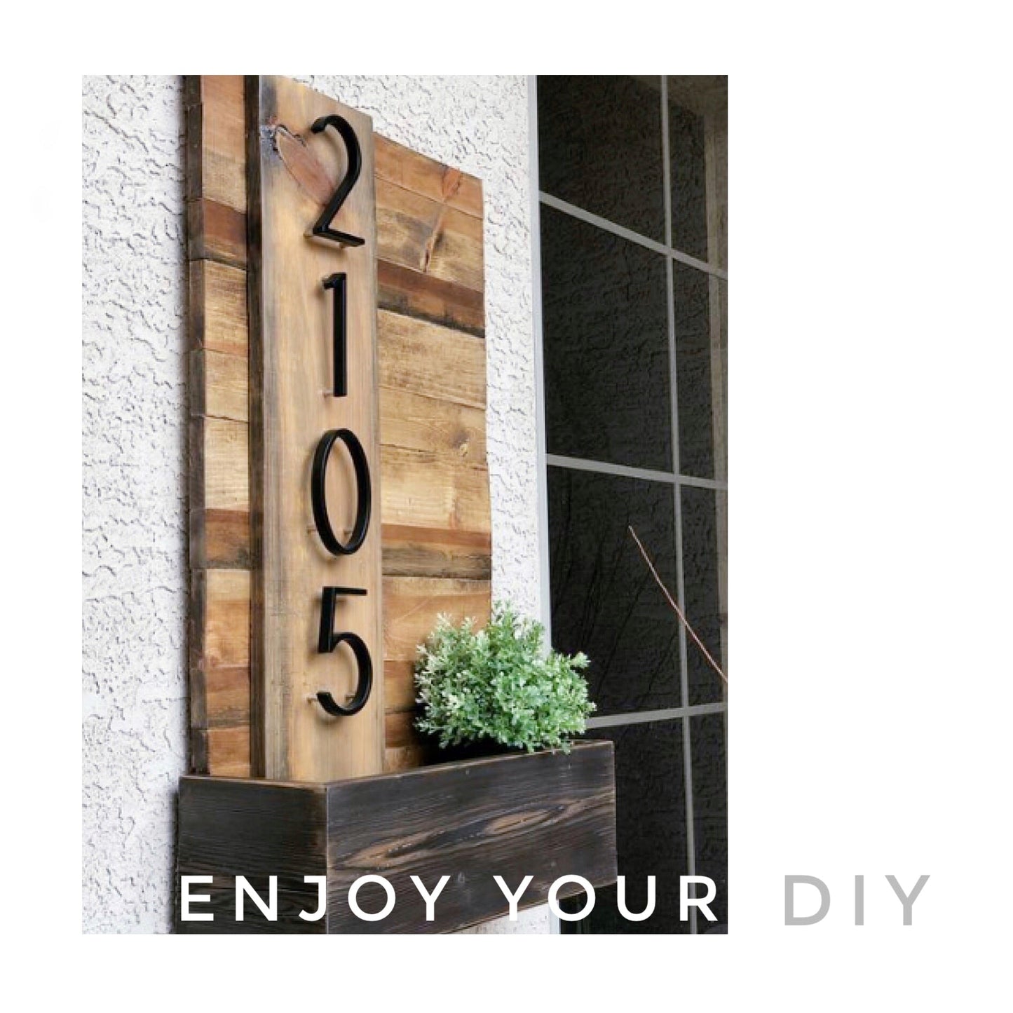 Large Contemporary Metal House Numbers for Address Signage