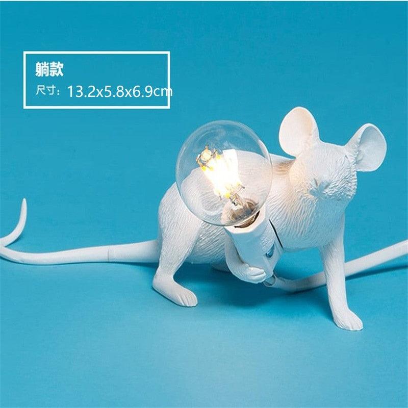 Modern Ceramic Mouse Table Lamp with LED Light