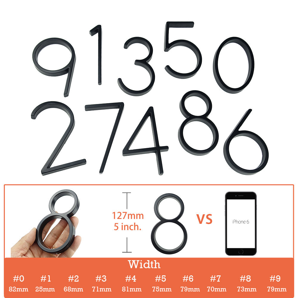 Large Contemporary Metal House Numbers for Address Signage
