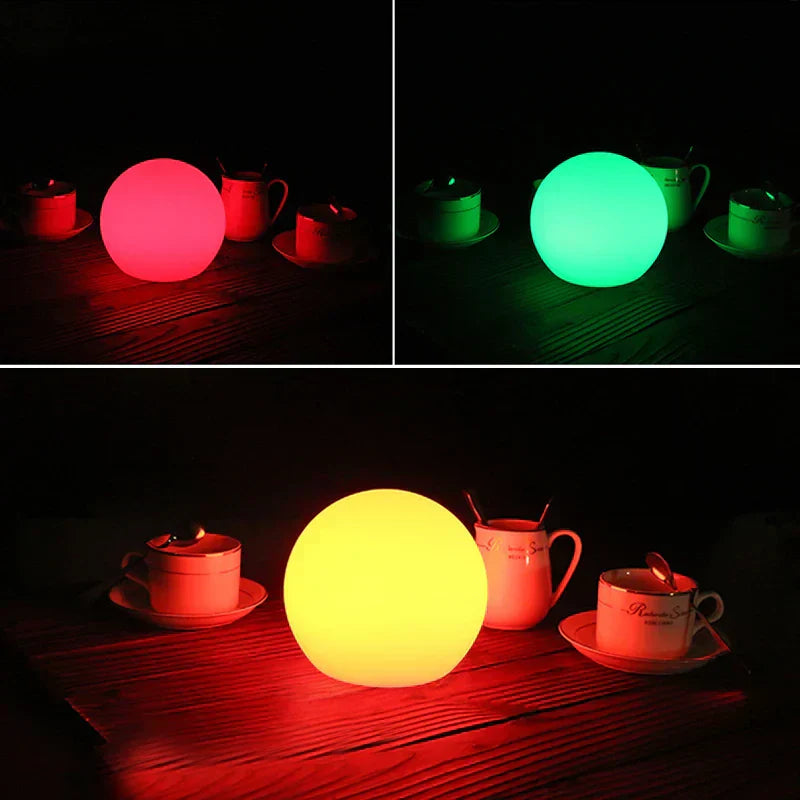 Rechargeable Globe Table Lamp with 16 Color Options