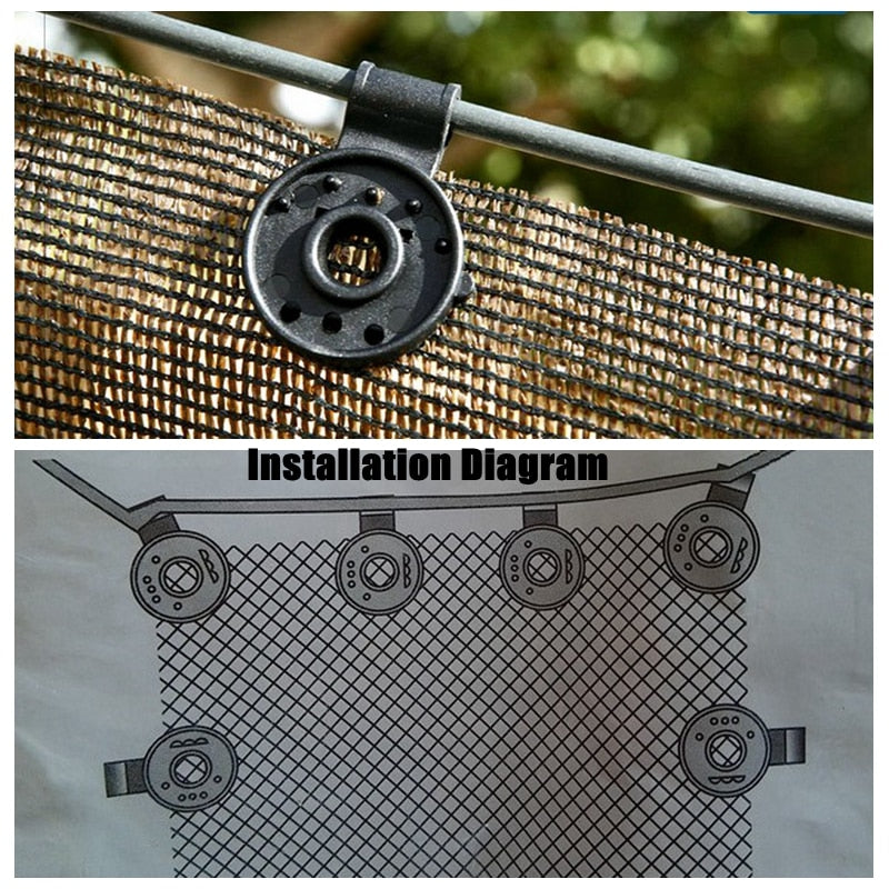 Heavy Duty ABS Shade Net Clips for Outdoor Use