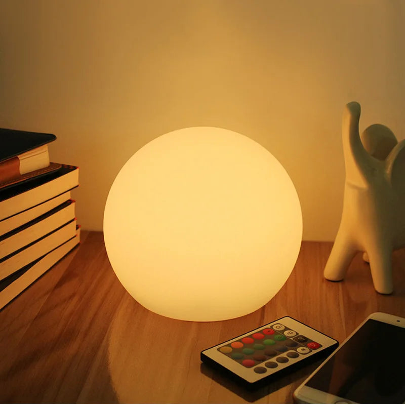 Rechargeable Globe Table Lamp with 16 Color Options