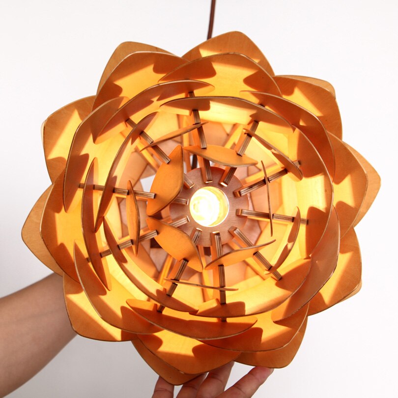 Handcrafted Pine Cone Pendant Light with Adjustable Cord