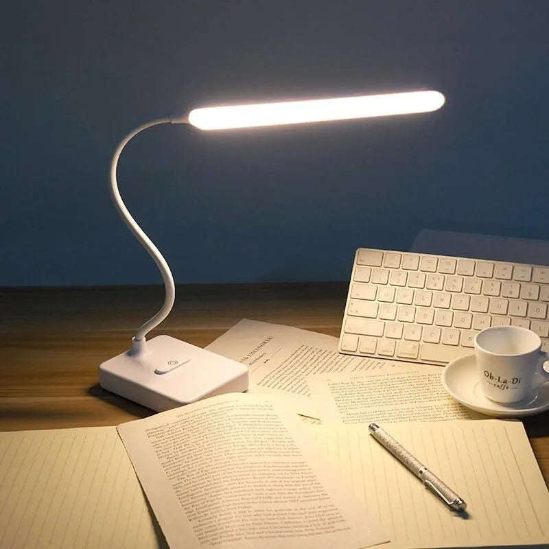 Dimmable Eye-Friendly LED Desk Lamp with Touch Control and Phone Holder
