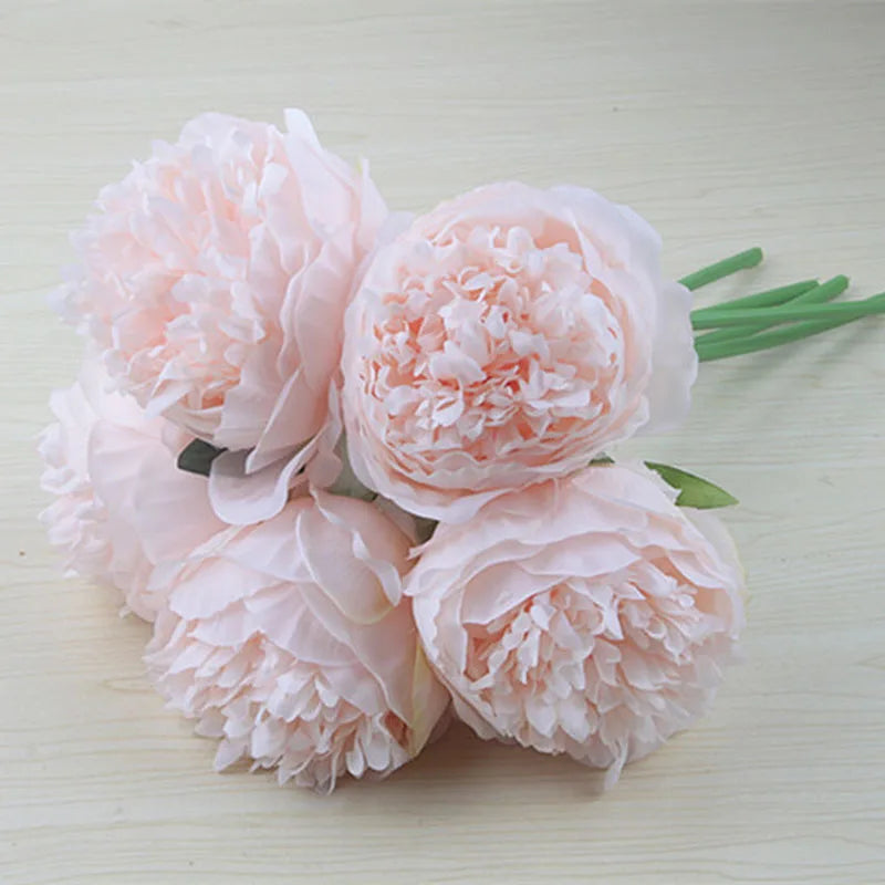 Large Silk Peony Bouquet for Weddings and Home Decor