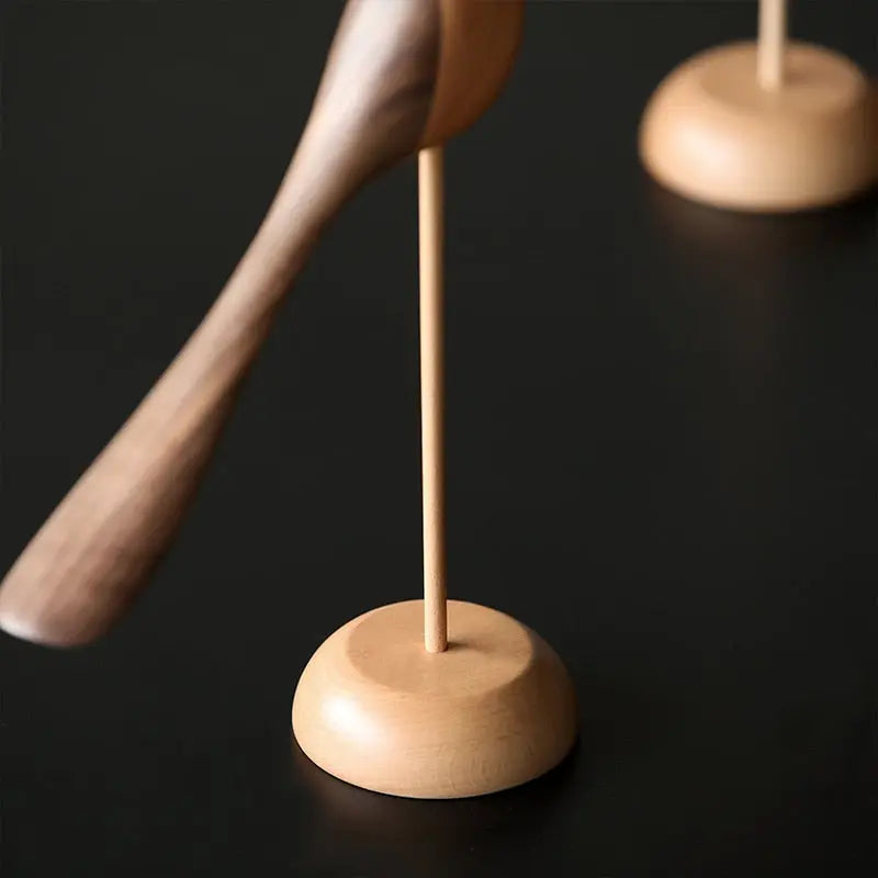 Danish Wooden Bird Figurines in Large and Small Sizes