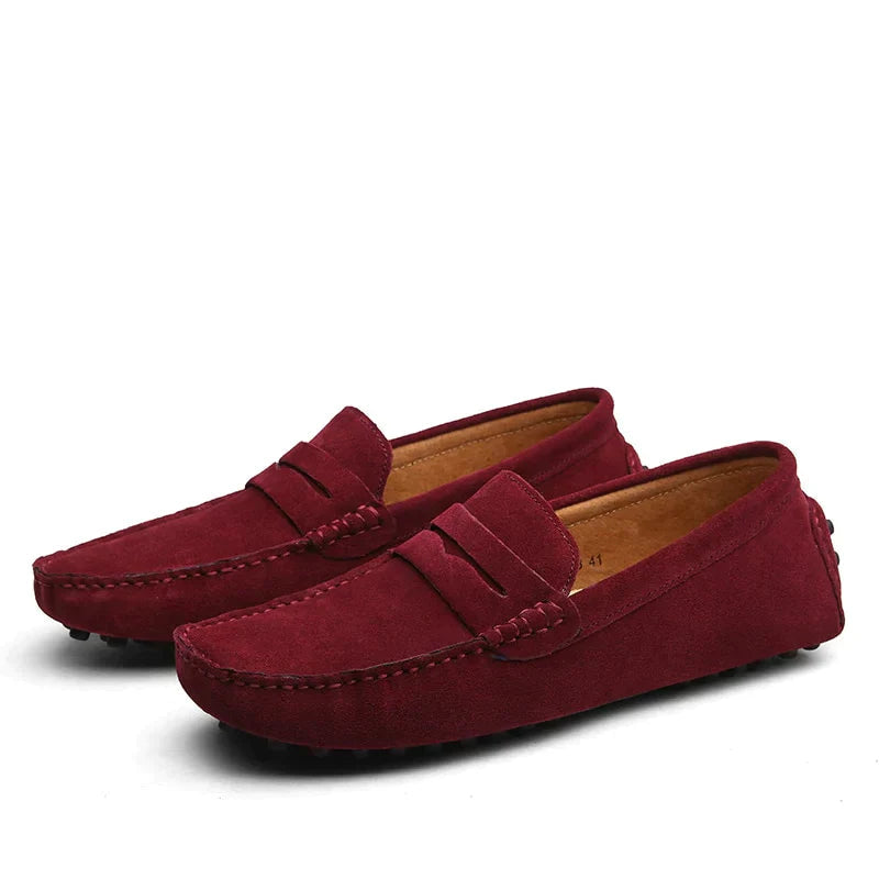 Suede Italian Loafers for Men - Stylish Travel Footwear