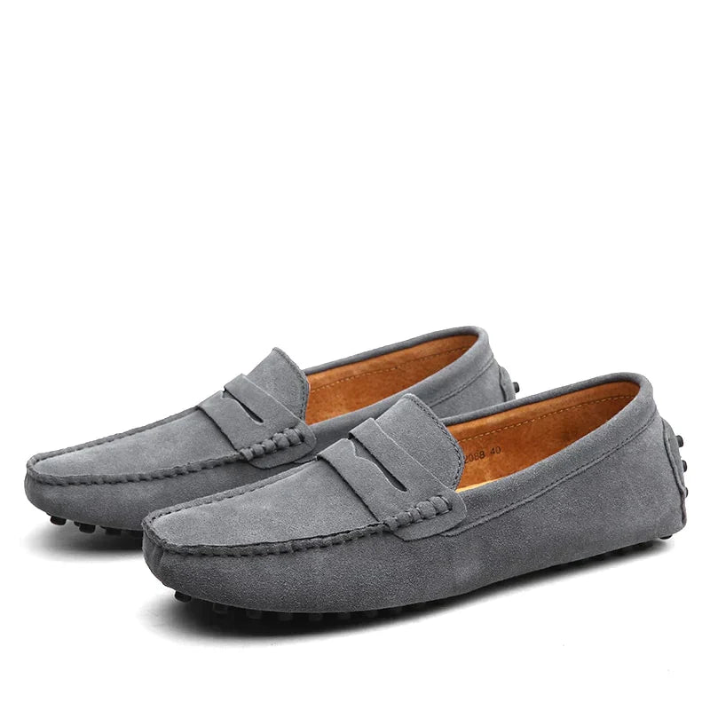 Suede Italian Loafers for Men - Stylish Travel Footwear