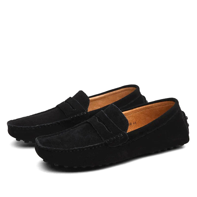 Suede Italian Loafers for Men - Stylish Travel Footwear