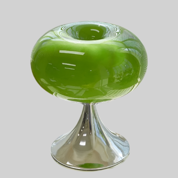 Apple-Shaped Glass Table Lamp with Warm Illumination