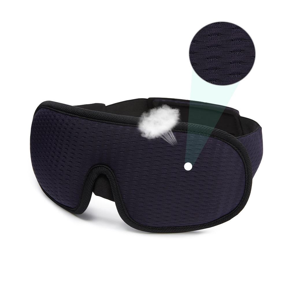 3D Light Blocking Sleep Mask with Soft Padded Fabric