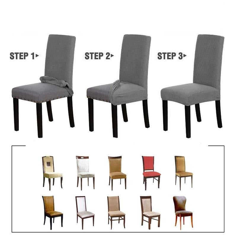 Stretchable Elegant Chair Covers Set - 2 Pieces