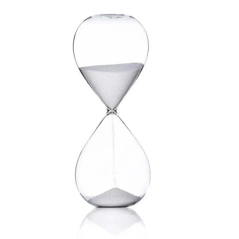 Glass Hourglass Timer with 5/10/30/60 Minute Intervals