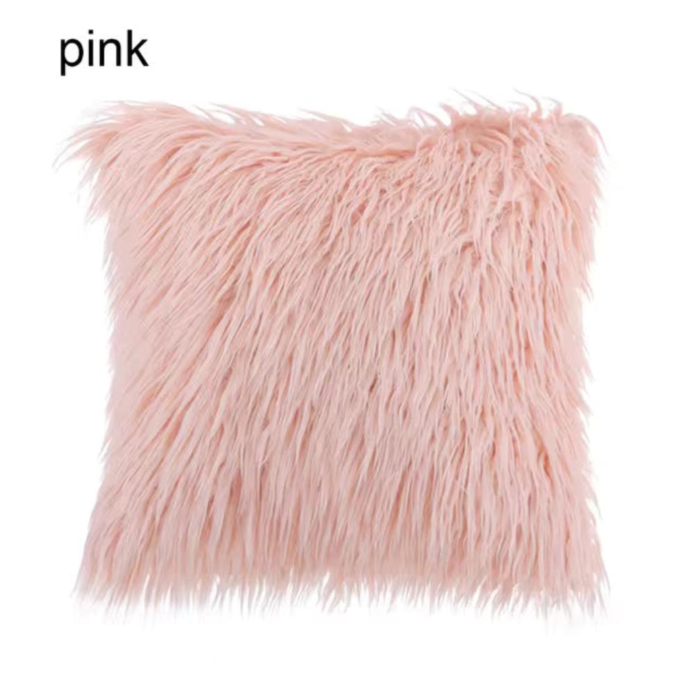 Furry Chic Cotton Cushion Cover 17x7 Inch