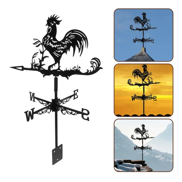 Rooster Weather Vane Decor in Iron