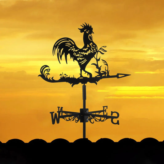Rooster Weather Vane Decor in Iron