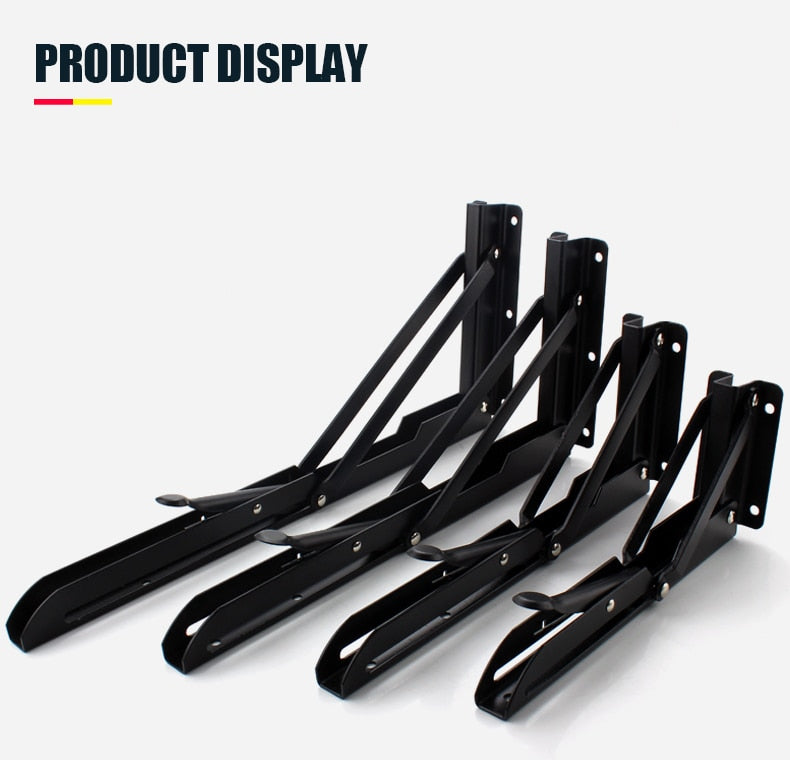Collapsible Heavy-Duty Stainless Steel Shelf Brackets