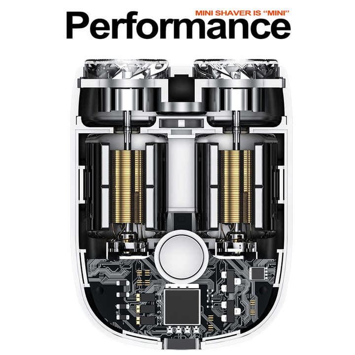 Dual Rotary Waterproof Electric Shaver with Quick Charge