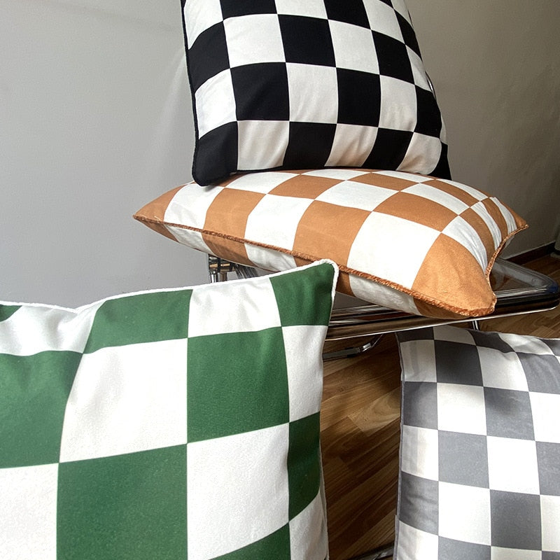 Checkerboard Pillowcase 18x18 Inch