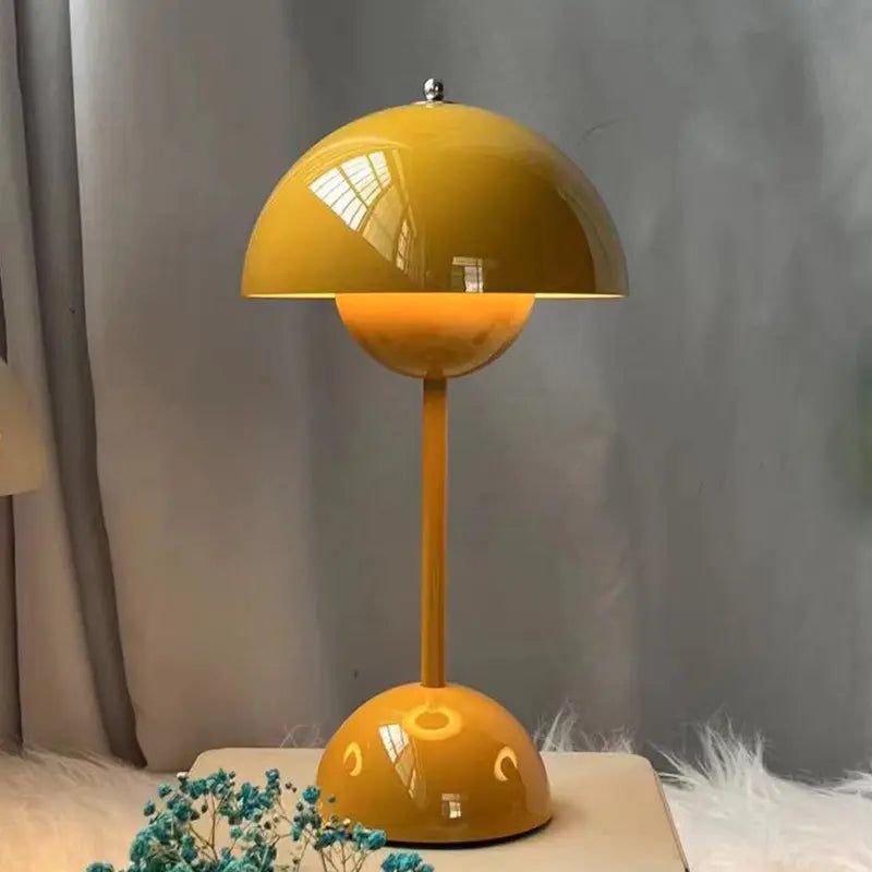 Cordless Modern Mushroom Table Lamp with Eco-Friendly LED