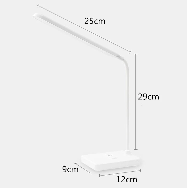 Dimmable Eye-Friendly LED Desk Lamp with Touch Control and Phone Holder