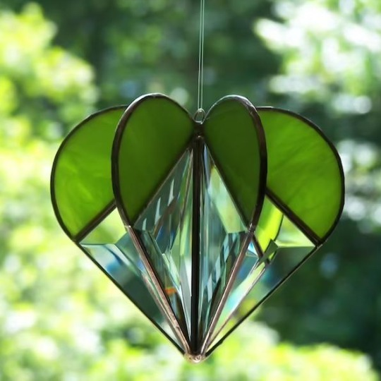 Handmade Heart-Shaped Acrylic Sun Catcher