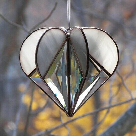 Handmade Heart-Shaped Acrylic Sun Catcher